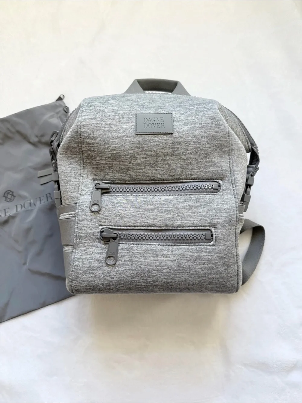 Dagne Dover Indi Diaper Backpack in Heather Grey  - Everyday Travel Bag